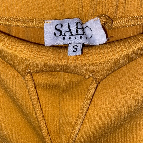 Sabo Skirt Ribbed Jogger Set || Mustard Yellow - Picture 8 of 13